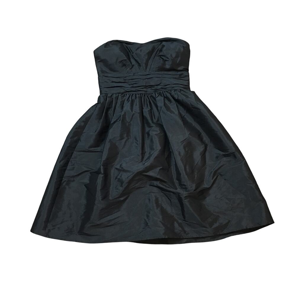 Eliza J Strapless Black Fit Flare Midi Dress Womens 4 Cocktail Party Elegant